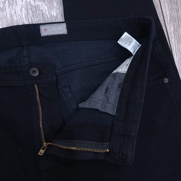 Adriano Goldschmied Jeans Mens 38x31 The Tellis Modern Slim Straight Black Denim - Picture 7 of 9